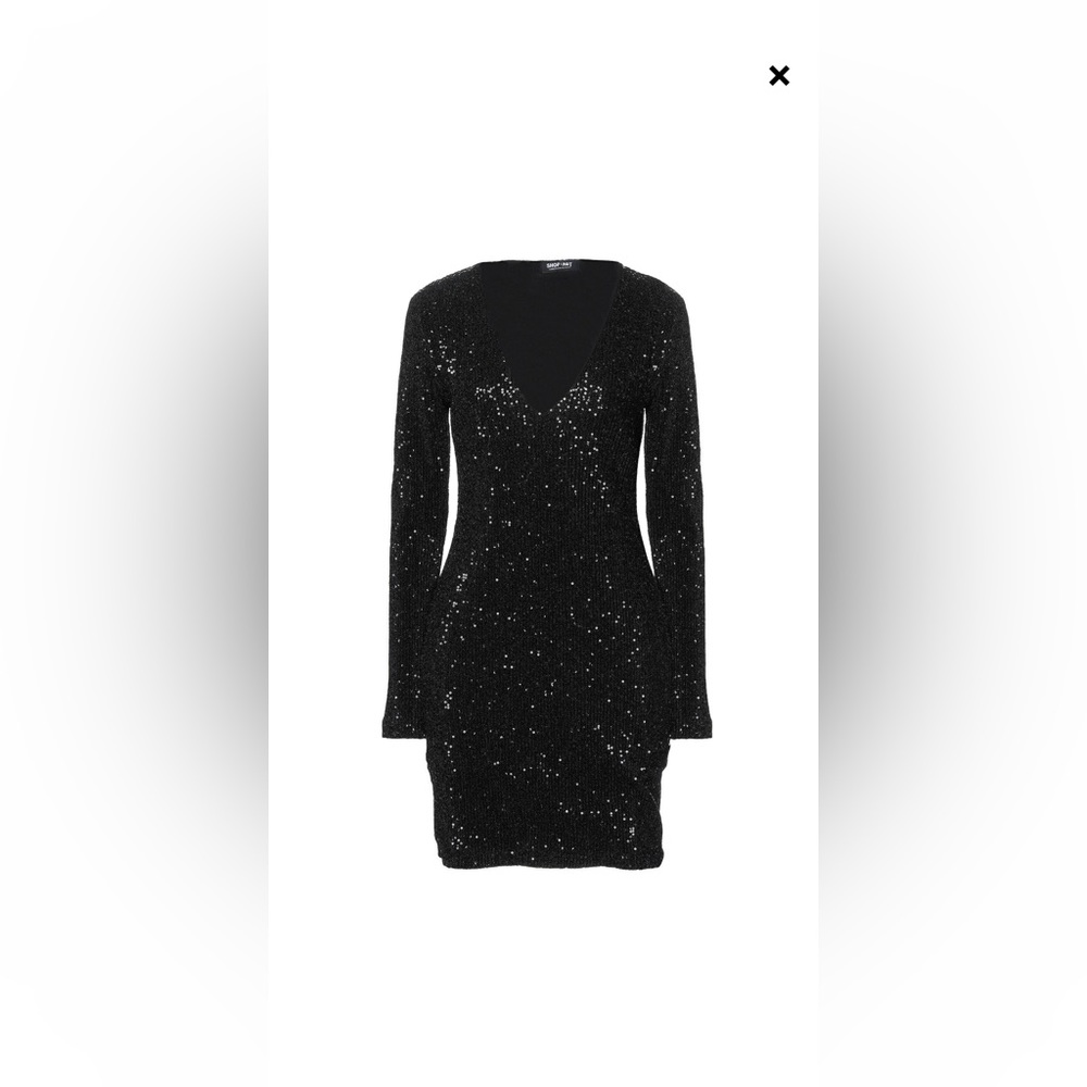 Sequin mini black dress- Shop Art- NWT